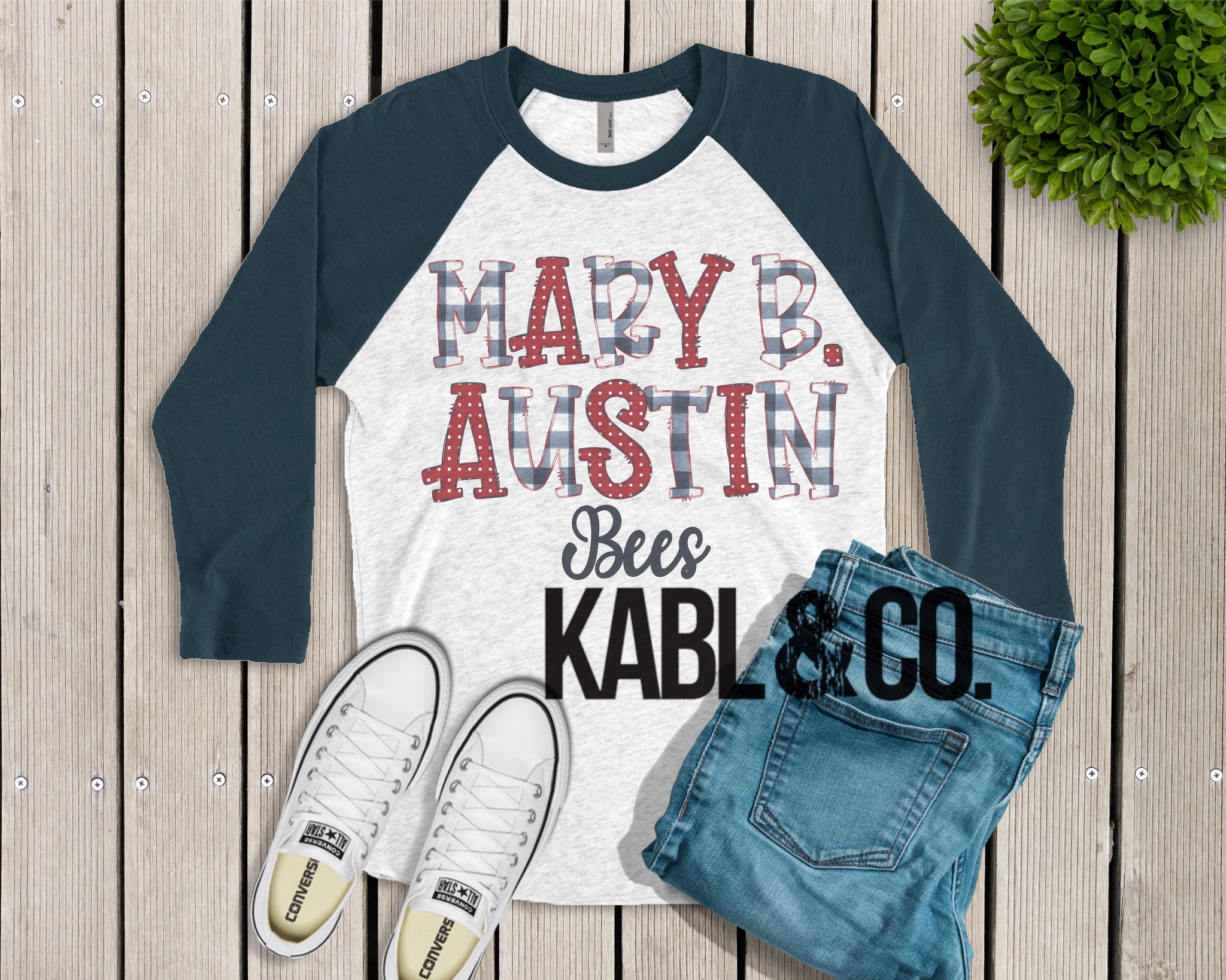 Mary B Austin (Navy Raglan)